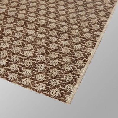 Cane Weave Outdoor Rug Tan - Threshold™ 4 Cane Weave Outdoor Rug Tan - Threshold™ - Image 4