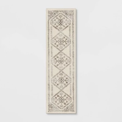 Distressed Persian Accent Rug Cream - Threshold™ 4 Distressed Persian Accent Rug Cream - Threshold™ - Image 4