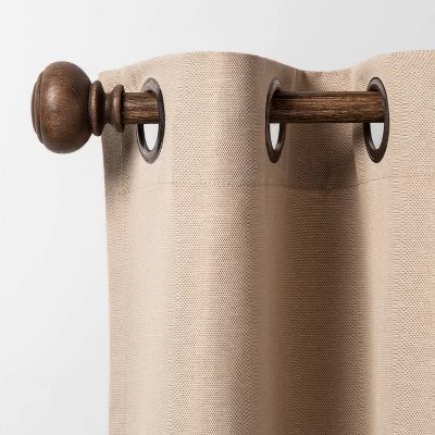 Wood Knob Curtain Rod - Threshold 2 Wood Knob Curtain Rod - Threshold - Image 2