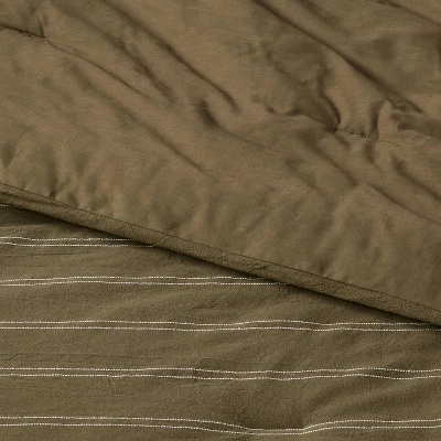 Simple Woven Stripe Comforter & Sham Set - Threshold™ 3 Simple Woven Stripe Comforter & Sham Set - Threshold™ - Image 3
