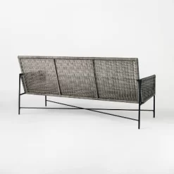 Wicker & Metal X Frame Patio Sofa - Gray - Threshold™ Designed With Studio McGee -Home Decor Store GUEST e9727c5c 7d57 4fb3 b845 7b850243113b