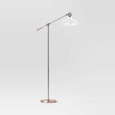 Crosby Bell Floor Lamp Brass With Glass Shade - Threshold™ 4 Crosby Bell Floor Lamp Brass With Glass Shade - Threshold™ - Image 4
