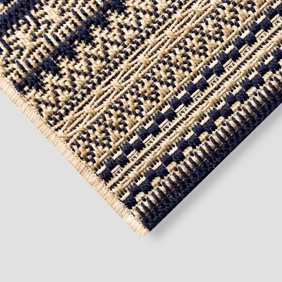 5' X 7' Lake Stripe Outdoor Rug Navy - Threshold™ 1 5' X 7' Lake Stripe Outdoor Rug Navy - Threshold™