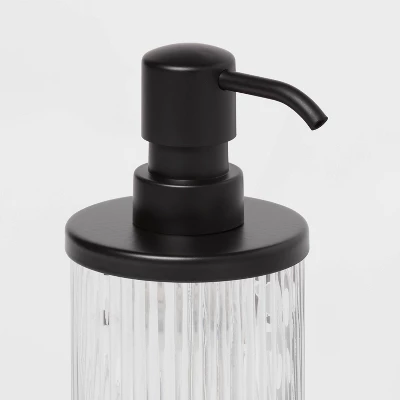 Ribbed Glass Soap Pump Black - Threshold™ 3 Ribbed Glass Soap Pump Black - Threshold™ - Image 3