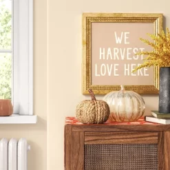 16" X 16" Harvest Love Framed Canvas Board - Threshold™
