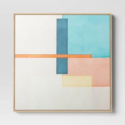 (Set Of 2) 24" X 24" Color Blocks Framed Wall Canvases - Threshold™ 2 (Set Of 2) 24" X 24" Color Blocks Framed Wall Canvases - Threshold™ - Image 2