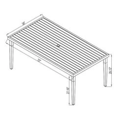 Fairmont Rectangle Steel Patio Dining Table, Outdoor Furniture - Black - Threshold™ -Home Decor Store GUEST efc5895e 1526 4628 a056 bed43df62610