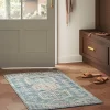2'3"x3'9" Washable Persian Style Medallion Accent Rug Blue - Threshold™