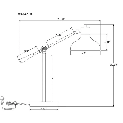 Crosby Schoolhouse Desk Lamp Black - Threshold 4 Crosby Schoolhouse Desk Lamp Black - Threshold - Image 4