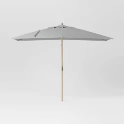 10'x6' Rectangular Market Patio Umbrella - Light Wood Pole - Threshold™ -Home Decor Store GUEST f5207d19 b112 42c3 9b2a 2cb4b691976e