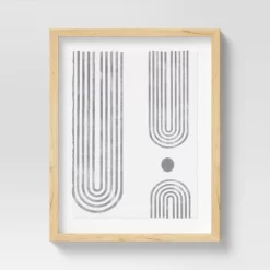 (Set Of 2) 16" X 20" Curve Lines Framed Under Glass Black - Threshold™ -Home Decor Store GUEST f6890c67 a983 4e7b bea1 31c0252a6c35