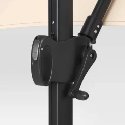 11'x11' Offset Patio Umbrella Tan - Black Pole - Threshold™ -Home Decor Store GUEST f79ac294 d06e 484d 889c 0886e604e724