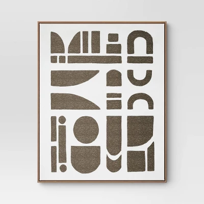 (Set Of 2) 24" X 30" Morphology Framed Wall Canvases Gold - Threshold™ 2 (Set Of 2) 24" X 30" Morphology Framed Wall Canvases Gold - Threshold™ - Image 2