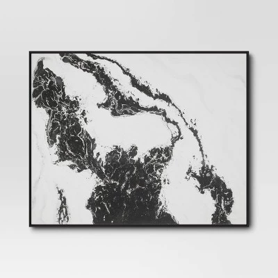 30" X 24" 2pk Marble Framed Printed Canvases Black/Tan - Threshold™ 1 30" X 24" 2pk Marble Framed Printed Canvases Black/Tan - Threshold™