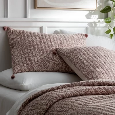 Boho Reversible Matelasse Swirl Quilt Sham Purple - Threshold™ 1 Boho Reversible Matelasse Swirl Quilt Sham Purple - Threshold™